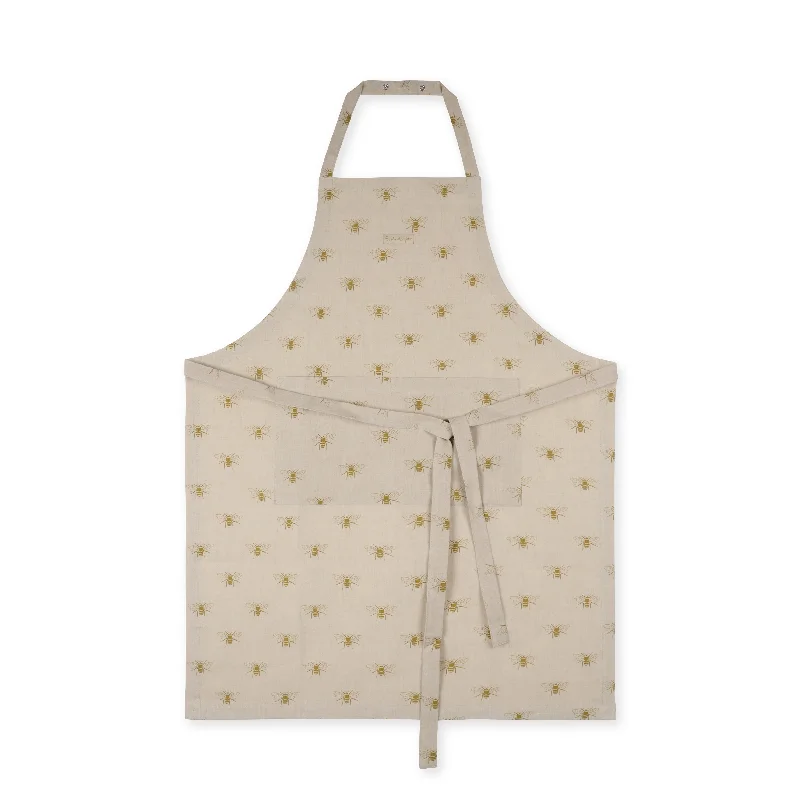 Bees Linen Adult Apron