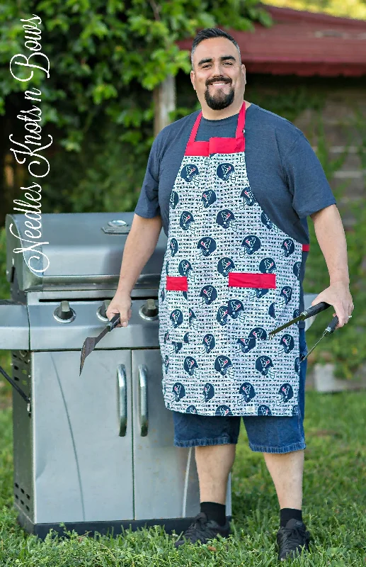 Houston Texans Apron, Mens / Womens Football Apron with Pockets