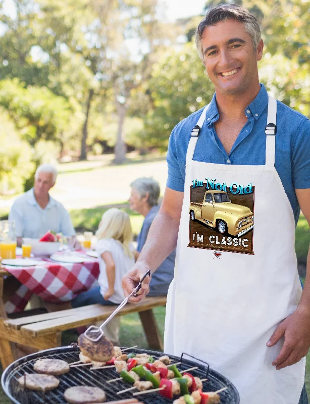 "I'm Not Old, I'm Classic" ’55 Ford Truck Sustainable Unisex Cooking Bib Apron