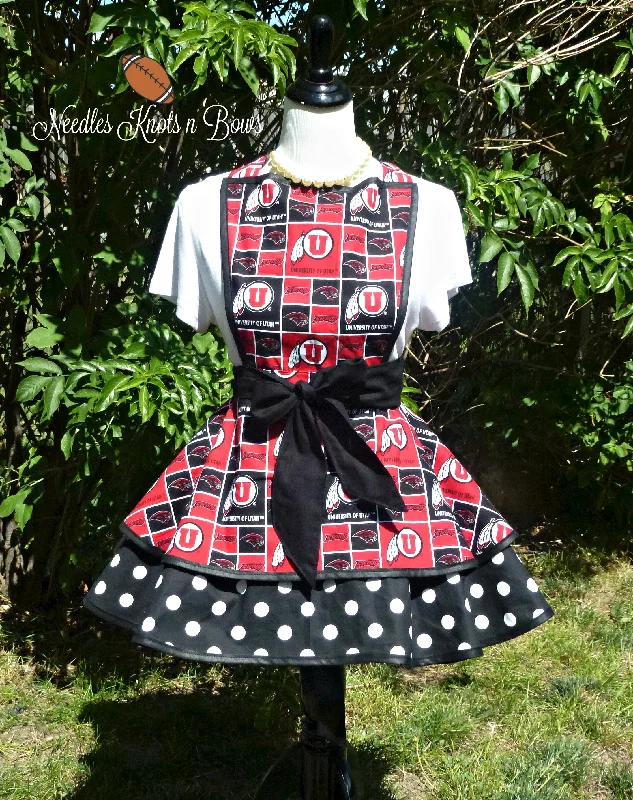 Utah Utes Apron, University of Utah Women's Flirty Apron, Aprons