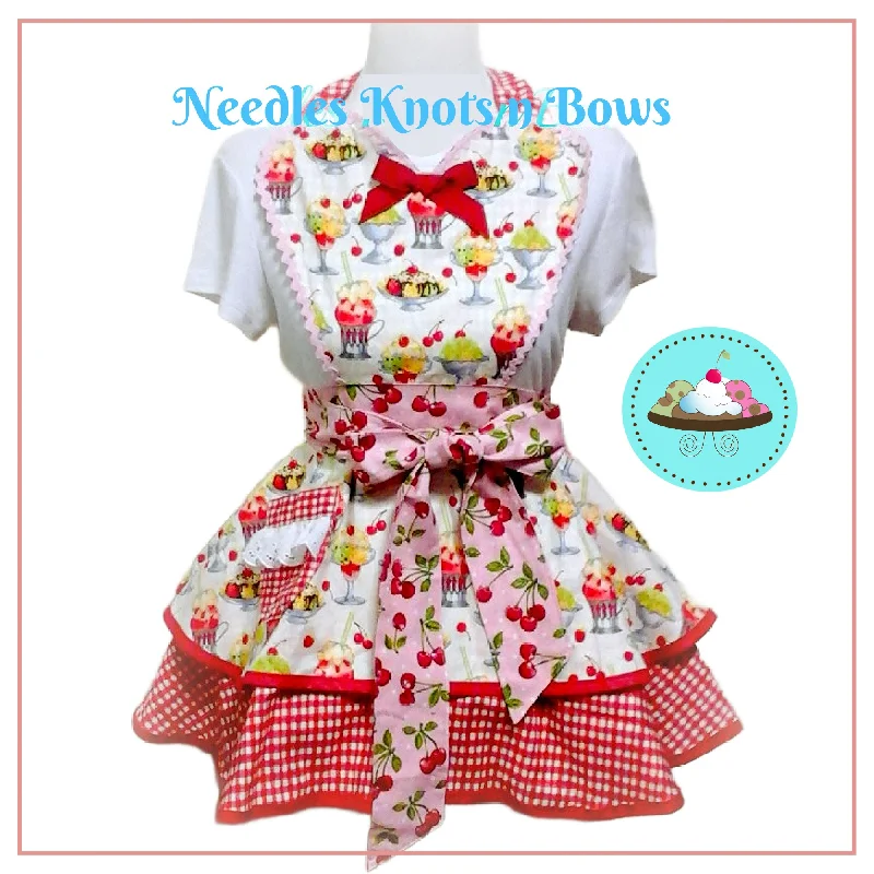 Women's Retro Ice Cream Sweetheart Apron