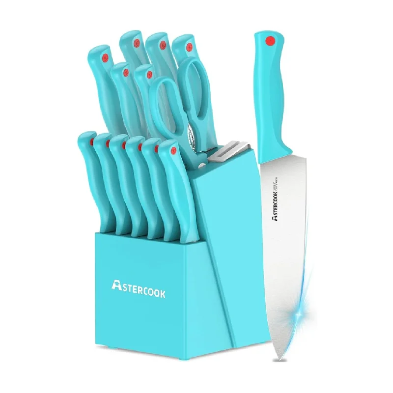 15-Piece Astercook Dishwasher Safe High Carbon Stainless Steel Knife Set