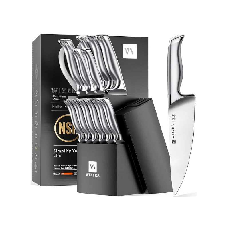 15-Piece NSF Certified 1.4116 German Steel Kitchen Knife Set