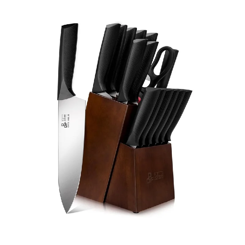 16-Piece DDF iohEF High Carbon Stainless Steel Knife Block Set