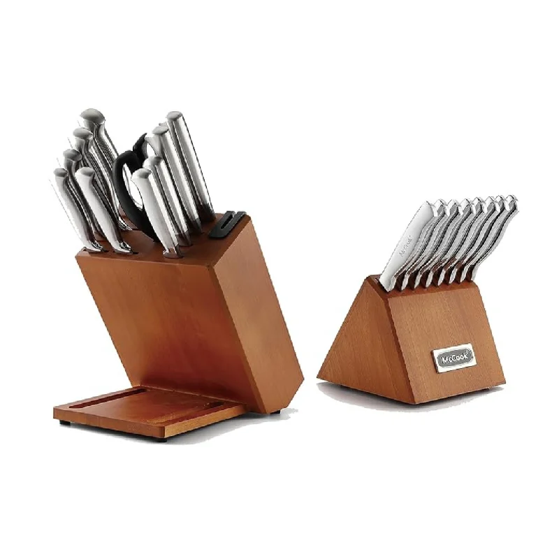 20-Pieces McCook MC69 German Kitchen Knife Block Set with Sharpener