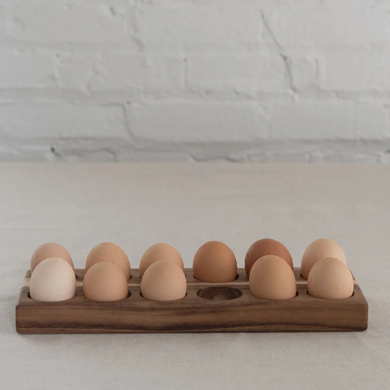 Acacia Wood Egg Holder