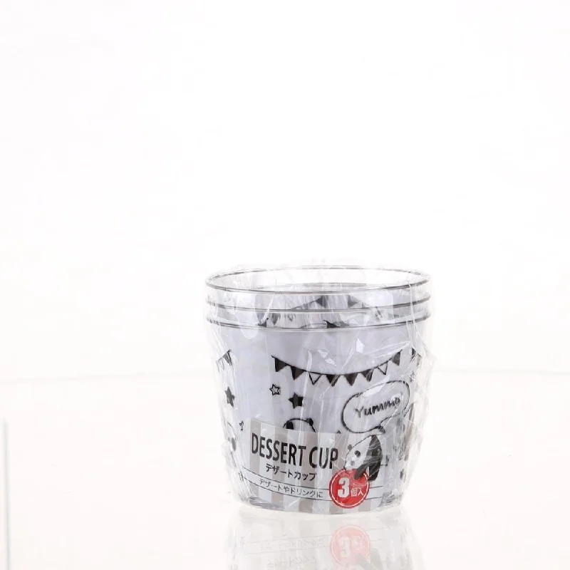 Dessert Cups (PS/Panda/Clear/Black/Diameter 5.6x6.4cm (3pcs))