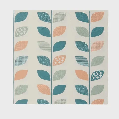 Fable Leaf Print Napkin 20pk