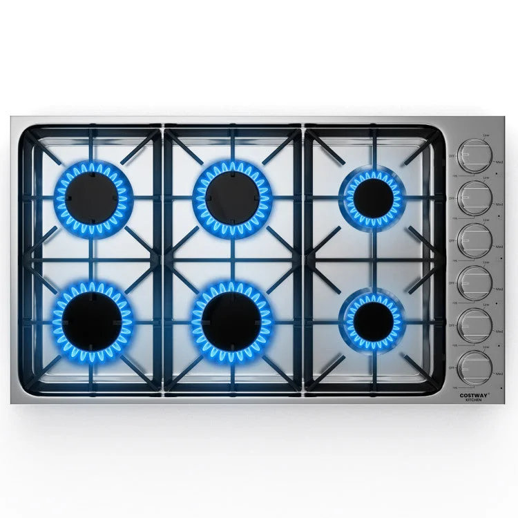 Gas Cooktop with 4/6 Powerful Burners and ABS Knobs