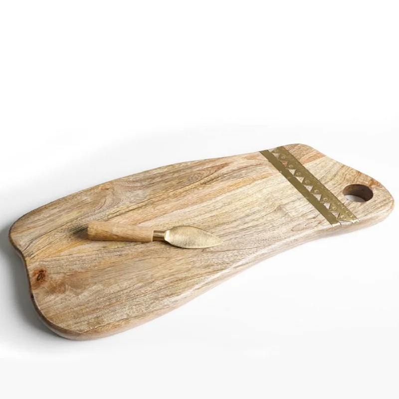 Mango Wood Cheese Board and Knife