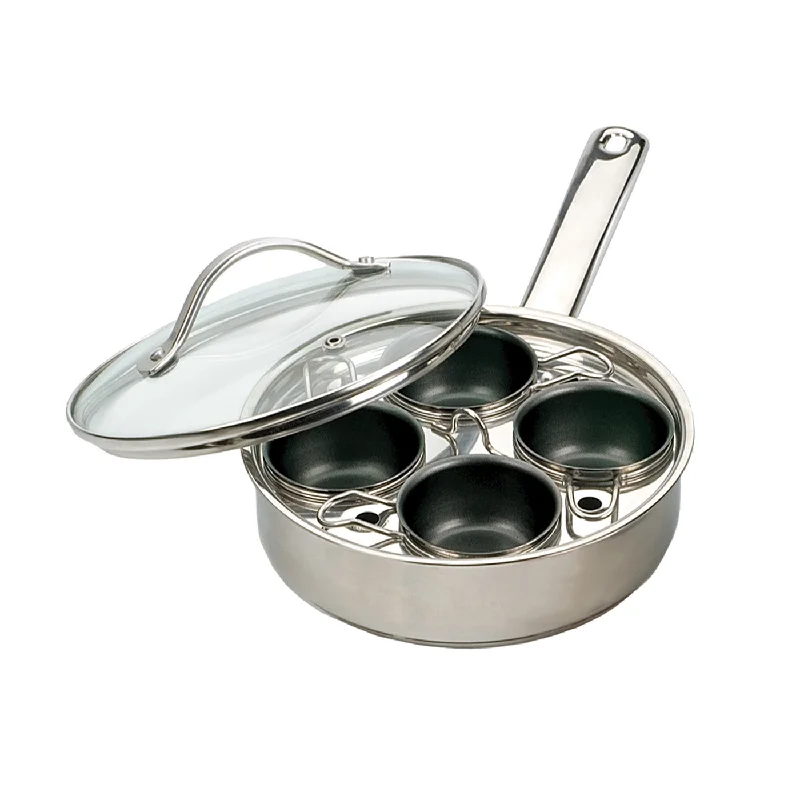 RSVP Endurance Stainless Steel 4-Egg Poacher Set