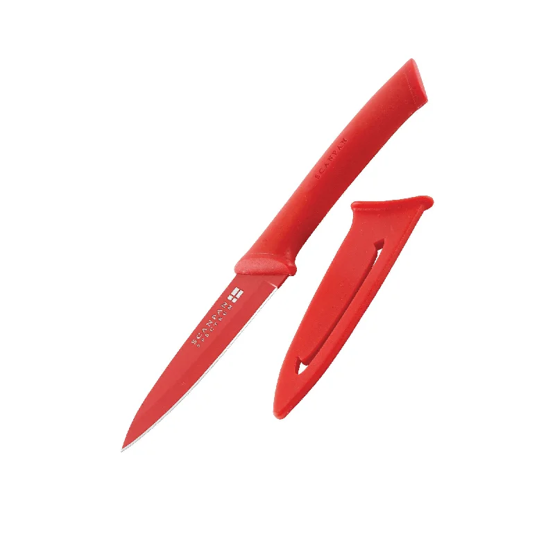 Scanpan Spectrum Soft Touch Utility Knife 9.5cm in Red