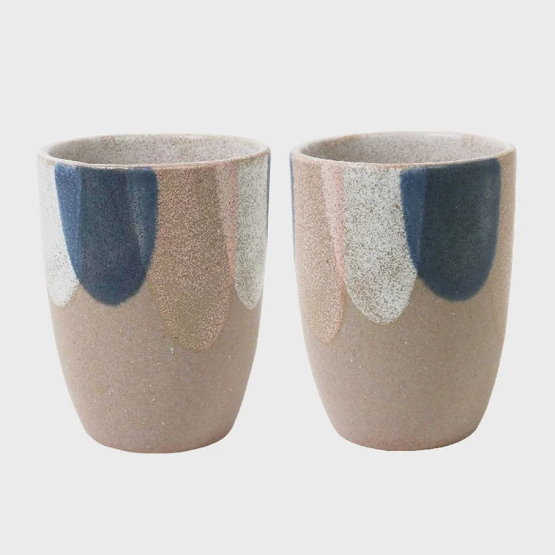 Tate Latte Cups Blue S/2