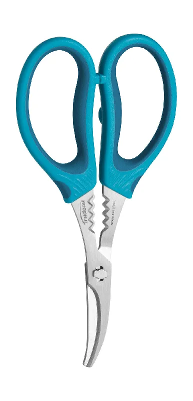 Trudeau Seafood Shears, 7.5 inch, Tropical Blue