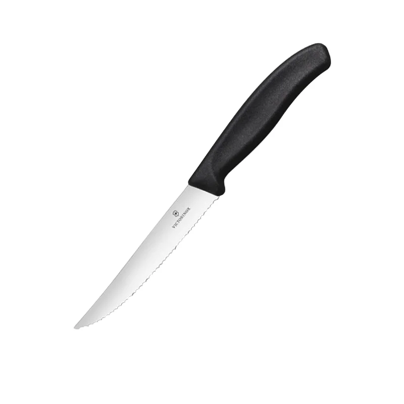 Victorinox Classic Steak and Pizza Knife Wide Blade Wavy Edge 12cm