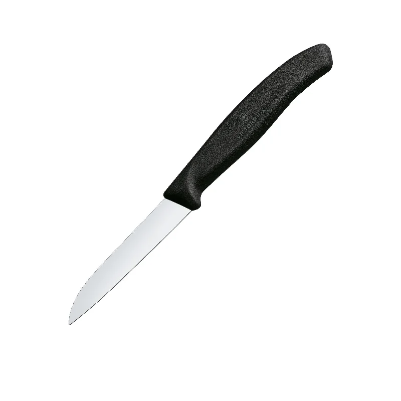 Victorinox Paring Knife with Straight Blade 8cm in Black