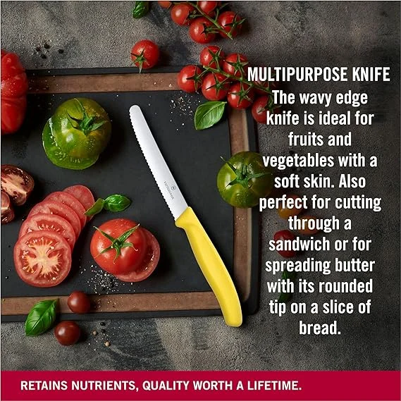 Victorinox Tomato & Sausage Knife 11cm - Yellow