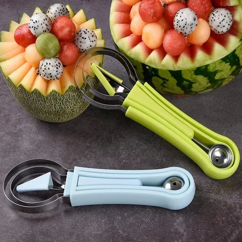 Watermelon Slicer Cutter Scoop Fruit Carving Knife Cutter Home Gadget