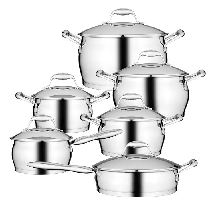 Zeno 18/10 Stainless Steel Cookware 12-Piece Set