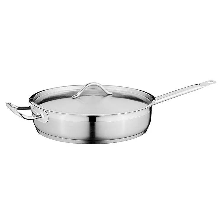 Hotel 4.2-Quart 11" 18/10 Stainless Steel Covered Deep Skillet