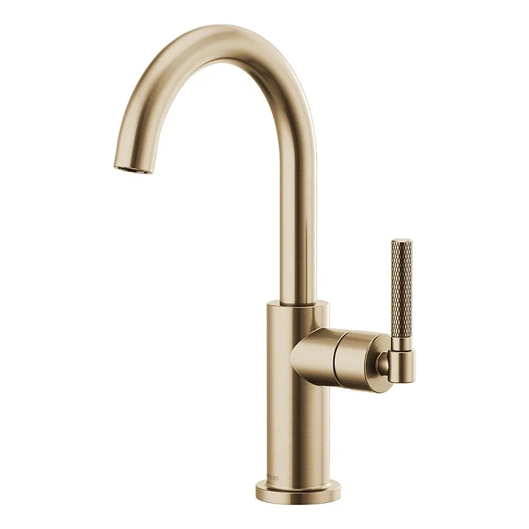 Litze Single Handle Bar Faucet with High-Arc Spout/Knurled Handle