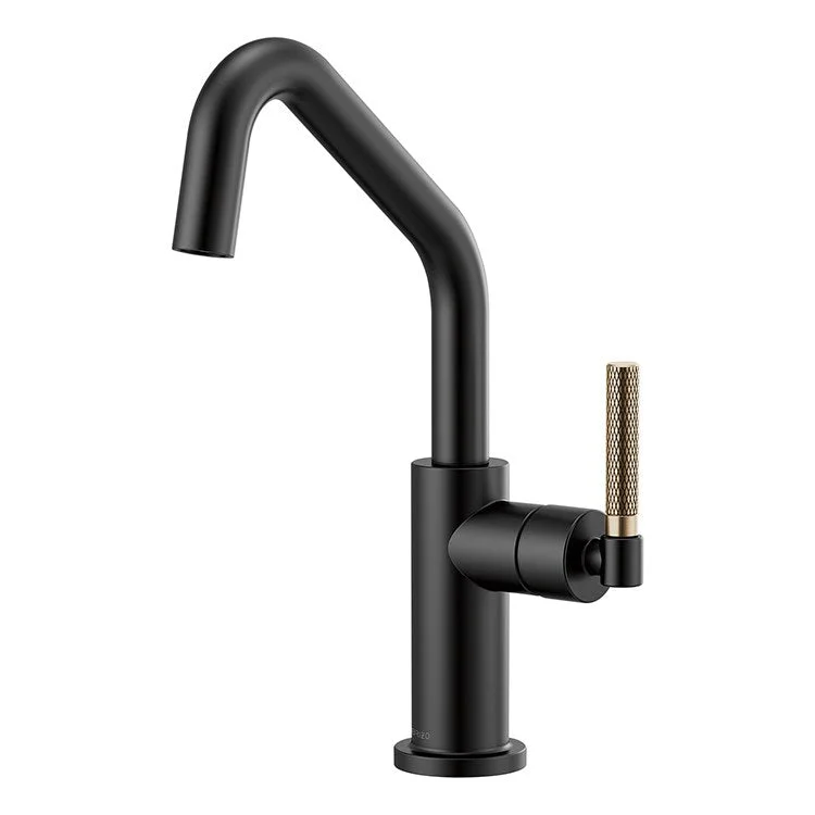 Litze Single Handle Bar Faucet with Angled Spout/Knurled Handle