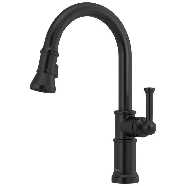 Kitchen Faucet Artesso 1 Lever ADA Matte Black 1.8 Gallons per Minute Pull Down Handshower