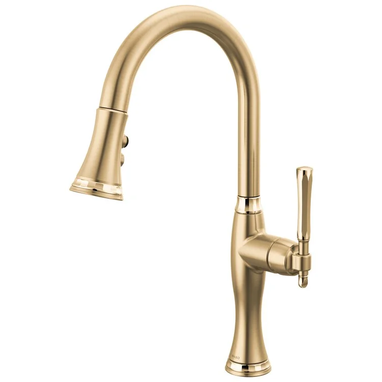 Kitchen Faucet Tulham 1 Lever ADA Brilliance Luxe Gold/Brilliance Polished Gold 360 Degree Swivel 1 Hole 1.8 Gallons per Minute