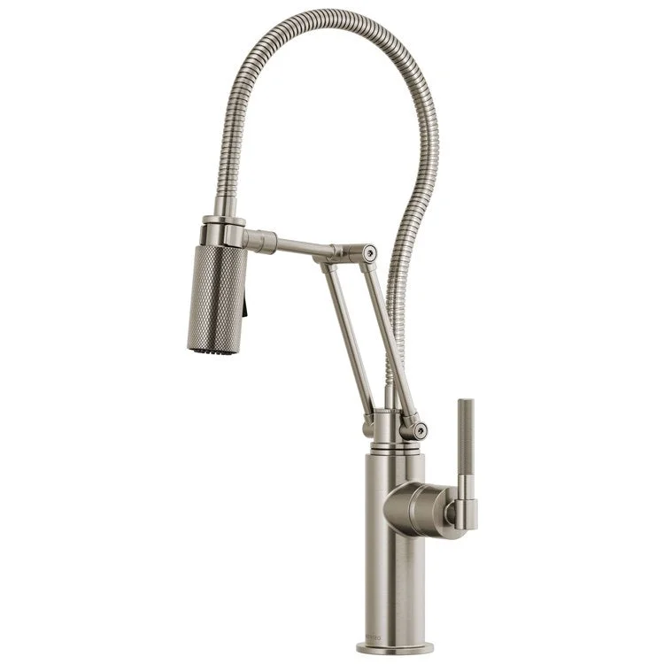 Kitchen Faucet Litze with Finished Hose 1 Round Lever ADA Brilliance Stainless 1.8 Gallons per Minute