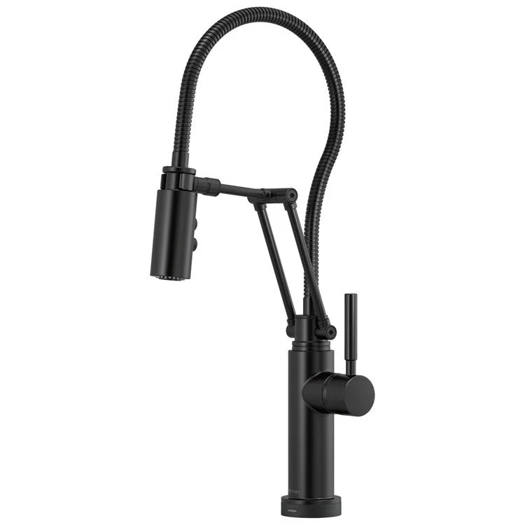 Kitchen Faucet Solna SmartTouch Technology with Finished Semi-Flexible Hose 1 Lever ADA Matte Black 1.8 Gallons per Minute