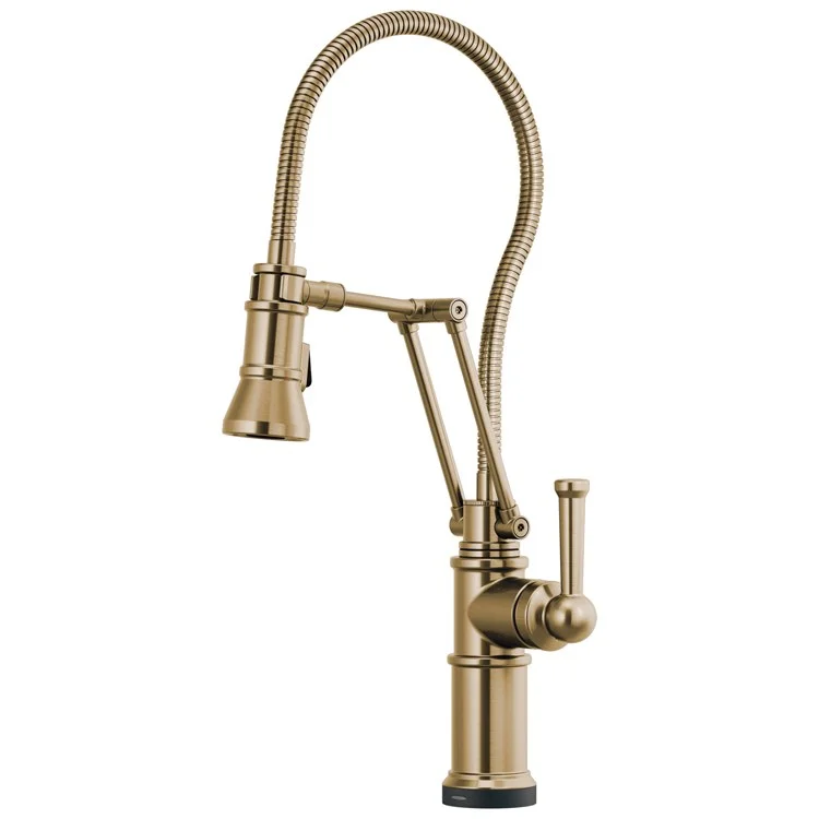 Kitchen Faucet Artesso SmartTouch Technology Articulating with Finished Semi-Flexible Hose 1 Lever ADA Brilliance Luxe Gold 1.8 Gallons per Minute