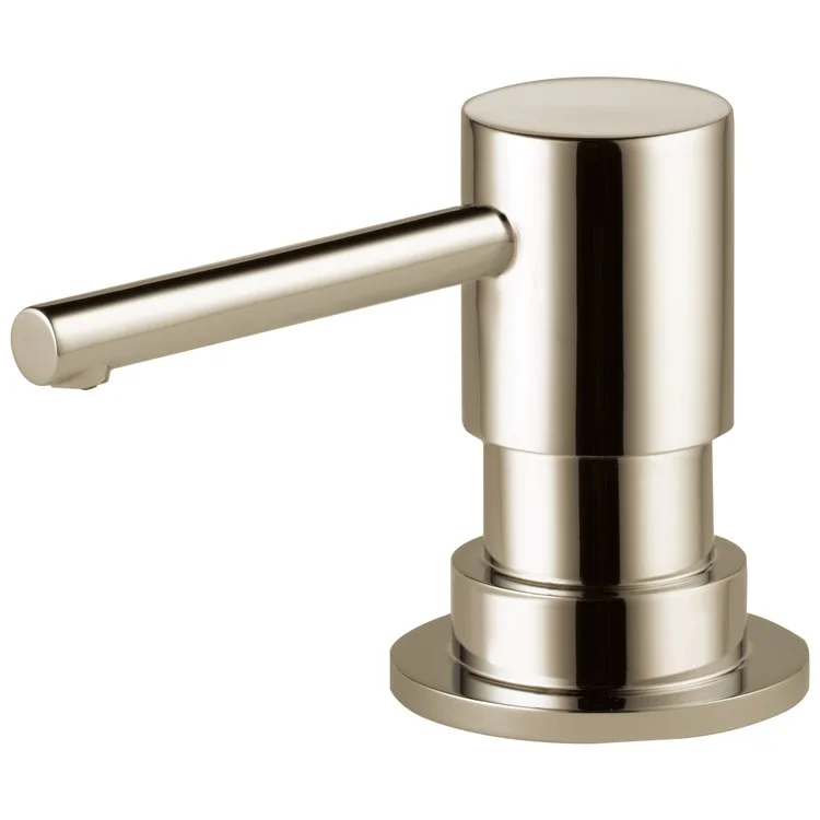 Soap Dispenser Solna Brilliance Polished Nickel Deck Mount Plastic Brass Pump