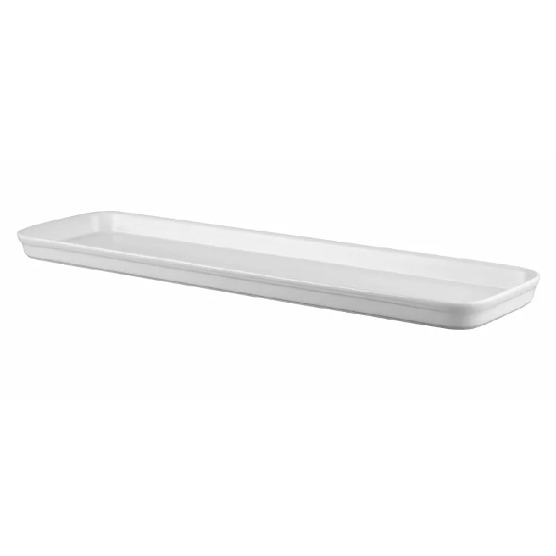 Churchill Counter Serve 21" x 6" 2/4 Flat Tray, White 4 /Case - WHCWSLBD1