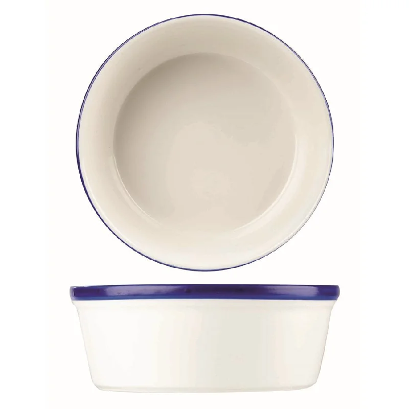 Churchill Retro Blue 3.2 Oz Ramekin, White 24 /Case - WHBBSRKN