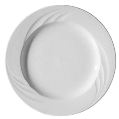 Continental Everest 11.5" Embossed Wide Rim Plate, White 12 /Case