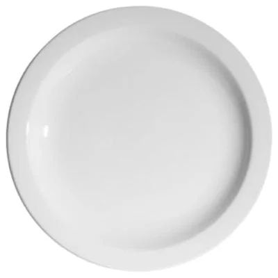 Continental Plain White 10.75" Narrow Rim Plate 24 /Case