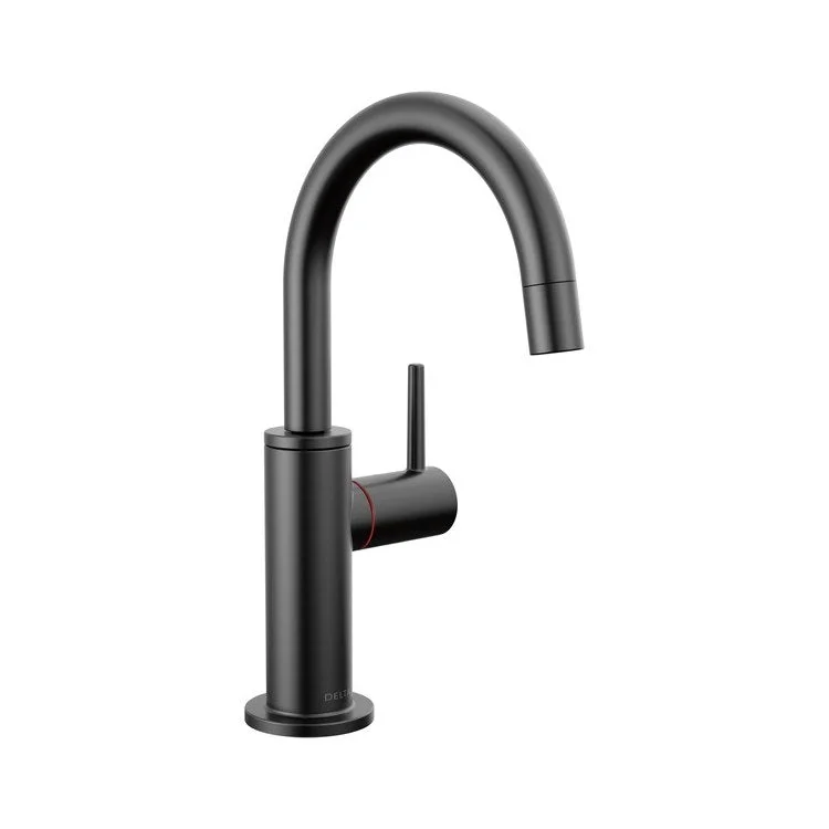 Kitchen Faucet Round Instant Hot Water Spring-Loaded Self-Closing Matte Black 9-4/9 Inch