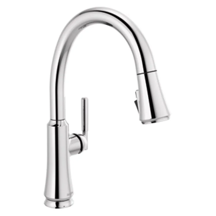 Kitchen Faucet Coranto 1 Lever ADA Chrome Pull Down High Arc Gooseneck 1/3 Hole 1.8 Gallons per Minute