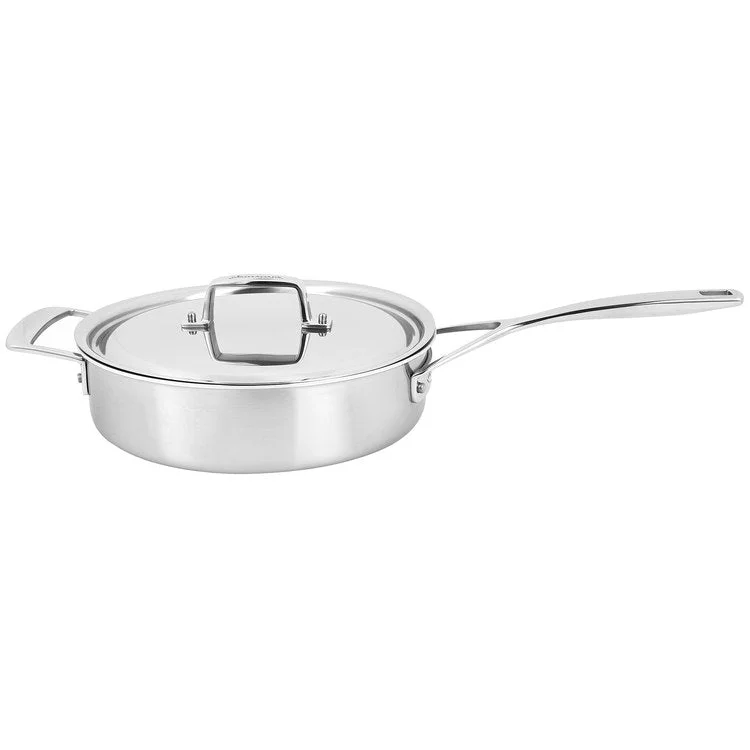 Essential 5-Ply 3-Quart Stainless Steel Saute Pan with Lid