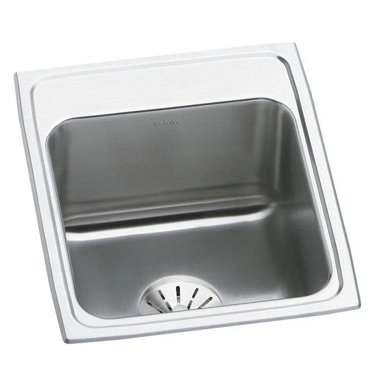 Kitchen Sink Lustertone Classic 17 x 22 Inch Single Bowl with Perfect Drain Lustrous Satin Drop-In