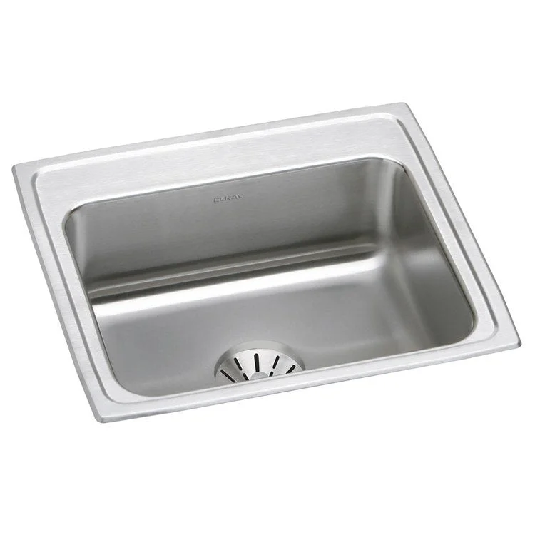 Kitchen Sink Lustertone Classic 22 x 19.5 Inch Single Bowl with Perfect Drain Lustrous Satin Drop-In