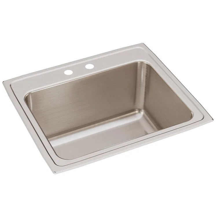 Kitchen Sink Lustertone Classic 25 x 22 Inch Single Bowl 2 Hole Lustrous Satin Drop-In