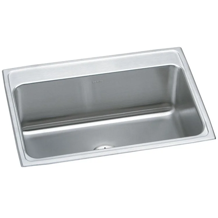 Kitchen Sink Lustertone Classic 31 x 22 Inch Single Bowl with Perfect Drain Lustrous Satin Drop-In 10-1/8 Inch