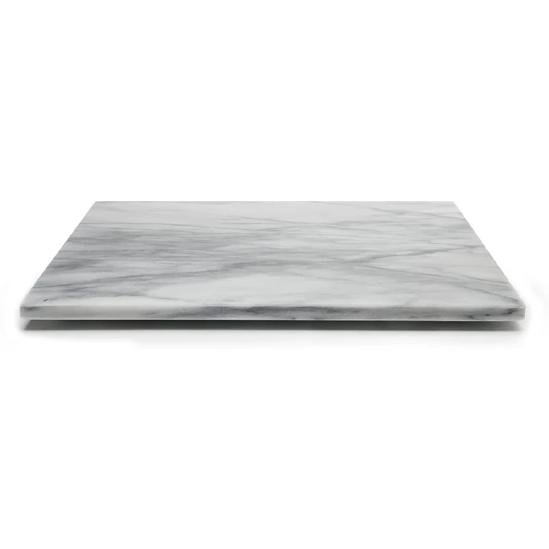 Fox Run 12" x 16" Marble Pastry Board, White