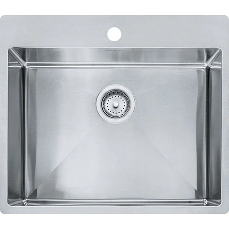 Kitchen Sink Vector 22-7/16 x 25 Inch Single Bowl Kit 1 Hole Rectangle Stainless Steel 18 Gauge