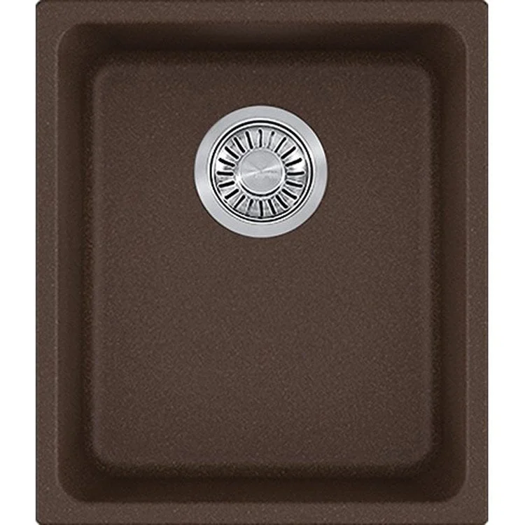 Kubus 15" x 17.4" Single Bowl Granite Undermount Prep/Bar Sink - Mocha