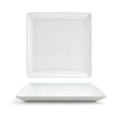 Front Of The House Mod 10" Square Plate, White 12 /Case