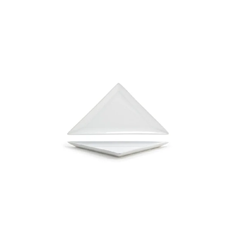 Front Of The House Mod 12" x 6" Triangle Plate, White 12 /Case