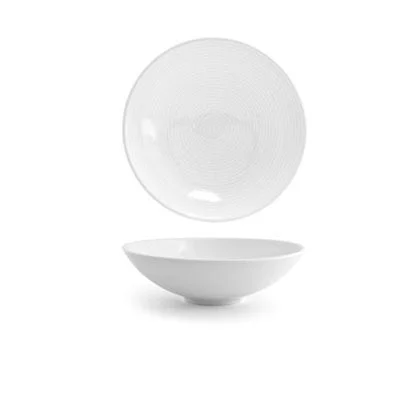 Front Of The House Spiral 40 Oz Wide Bowl, White 6 /Case*