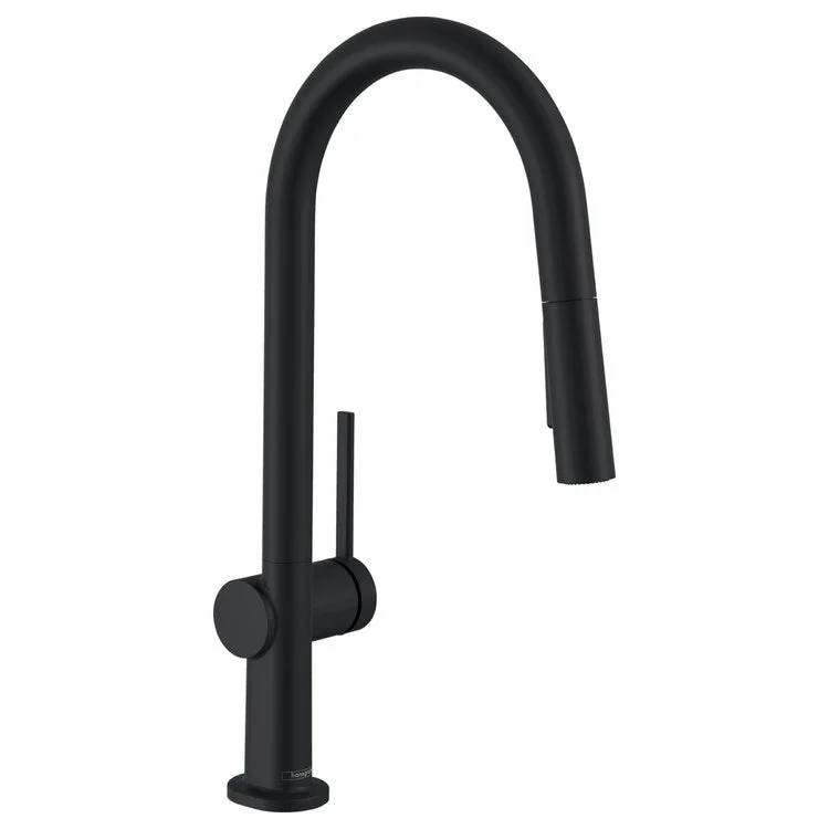 Kitchen Faucet Talis N 1 Lever ADA Matte Black Pull Down 2 Function High Arc 360 Degree Swivel 7-1/8 Inch 1.75 Gallons per Minute